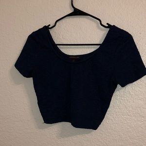 Navy blue crop top